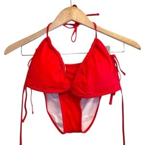🌈 6/$60, NWT, Size Large, Buauty, String Bikini Set, Red